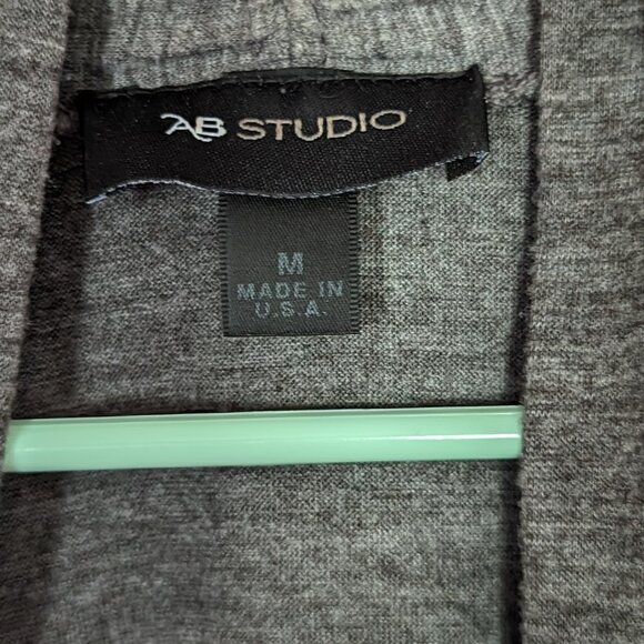 AB Studio Gray Draped Summer Cardigan, Size M - Picture 4 of 4